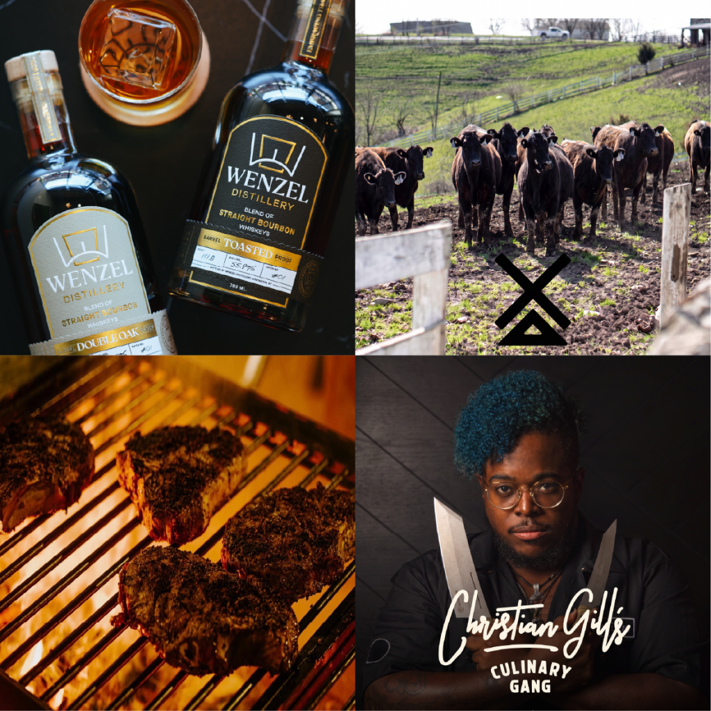 Live-Fire Bourbon fed steak dinner and pairings with Wenzel Distillery and Chef Christian Gill