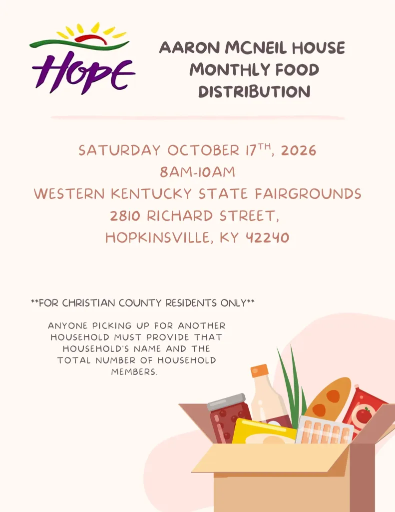 Aaron McNeil House - Monthly Food Distribution
